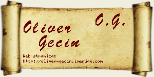 Oliver Gecin vizit kartica